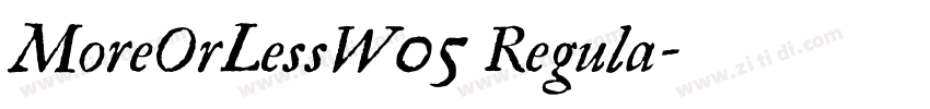 MoreOrLessW05 Regula字体转换